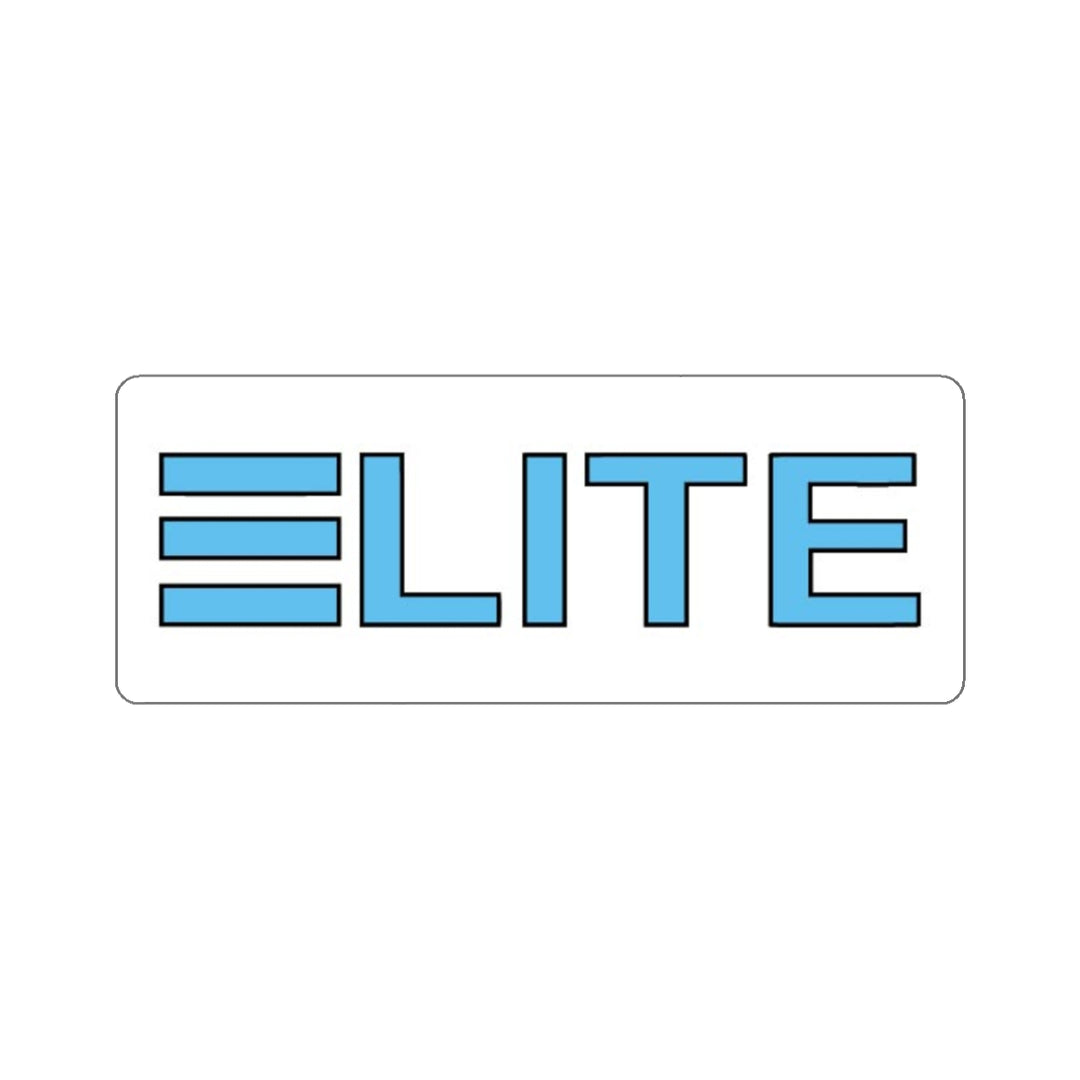 ELITE White Rectangle Sticker