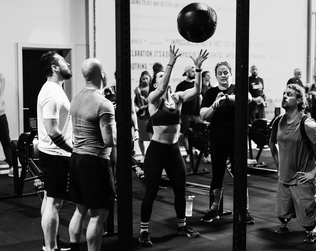 A coach-led group training session