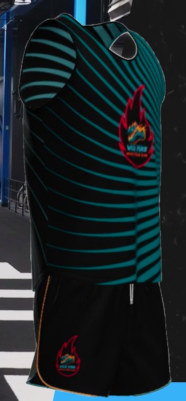 Wild Fire uniform singlet and shorts